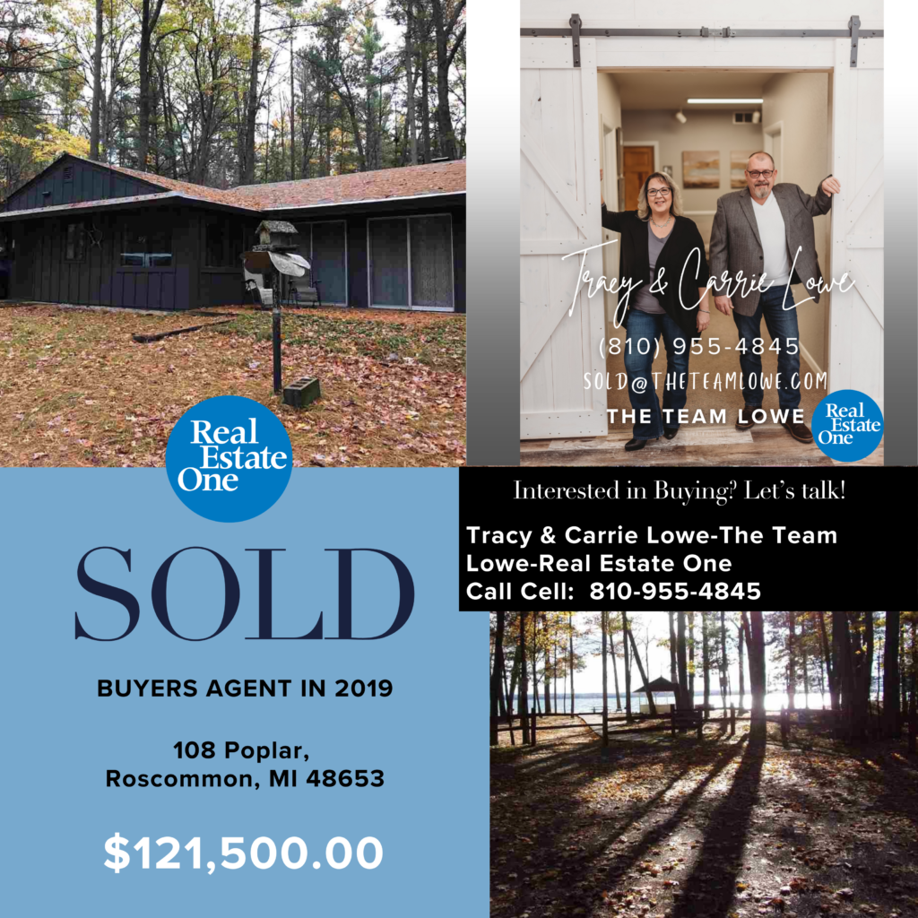Sold listing 108 Poplar, Roscommon, MI 48653