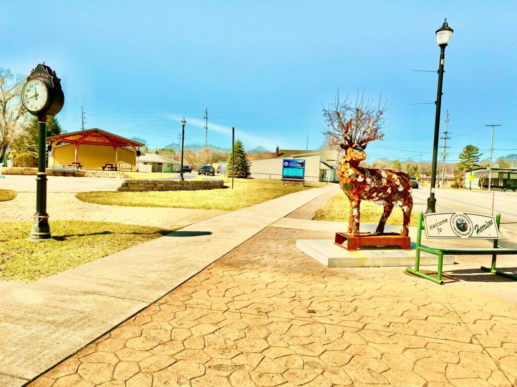 Splash Park Artwork and Bandshell in Downtown Harrison