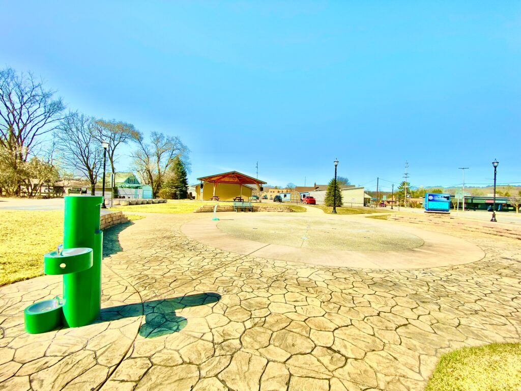 Splash Park and Band Shell in downtown Harrison