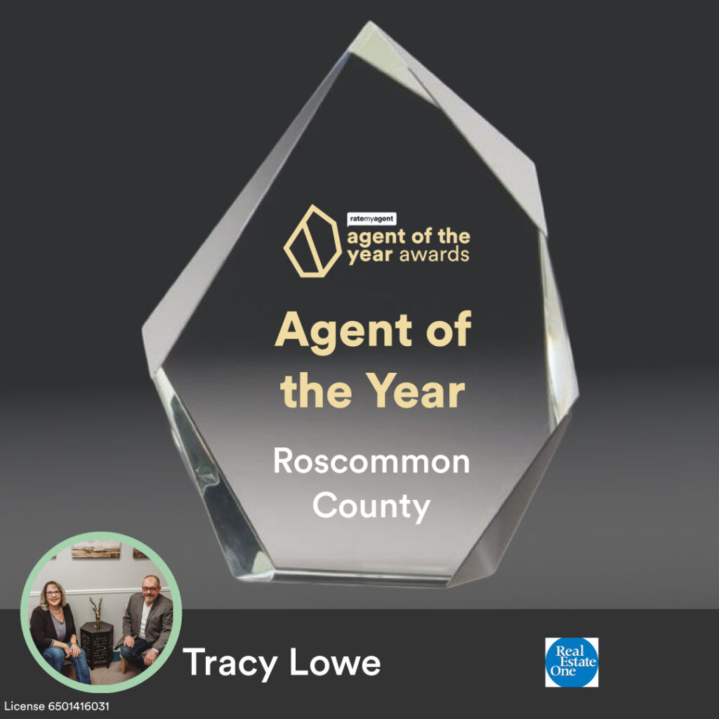 The Team Lowe is honored to accept Agent of The Year Roscommon County Awards and Top 10 State Of Michigan 2020