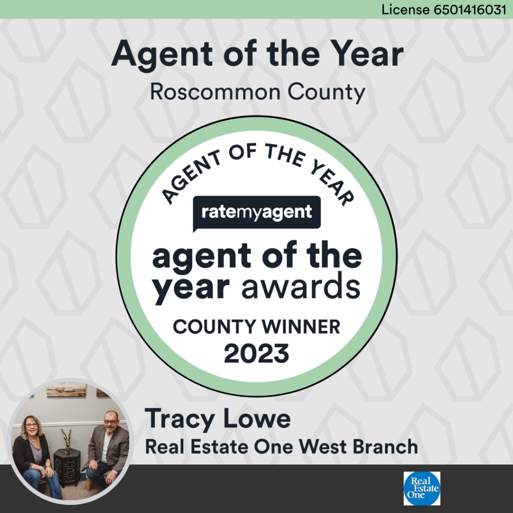 The Team Lowe is honored to accept Agent of The Year Roscommon County Awards and Top 10 State Of Michigan 2023