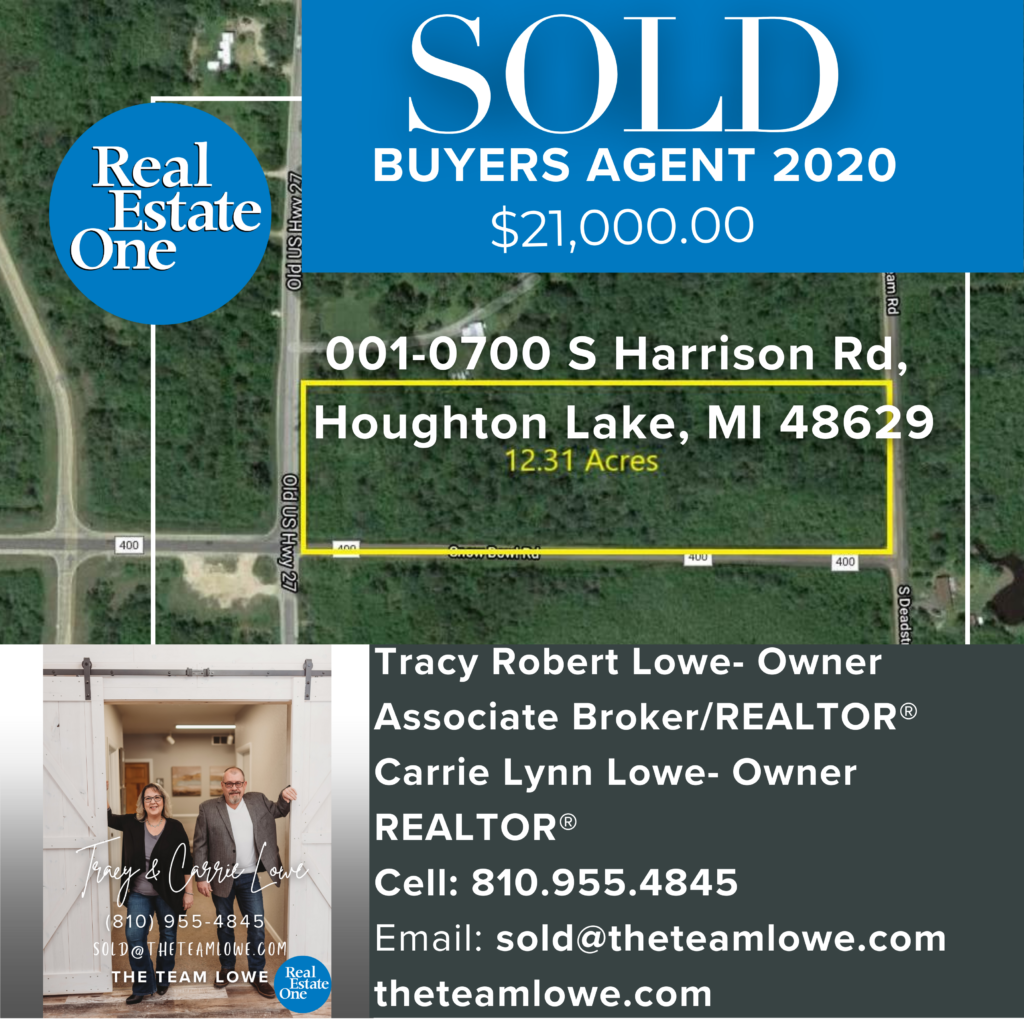 Sold listing vacant lot 001-0700 S Harrison Rd., Houghton Lake, MI 48629