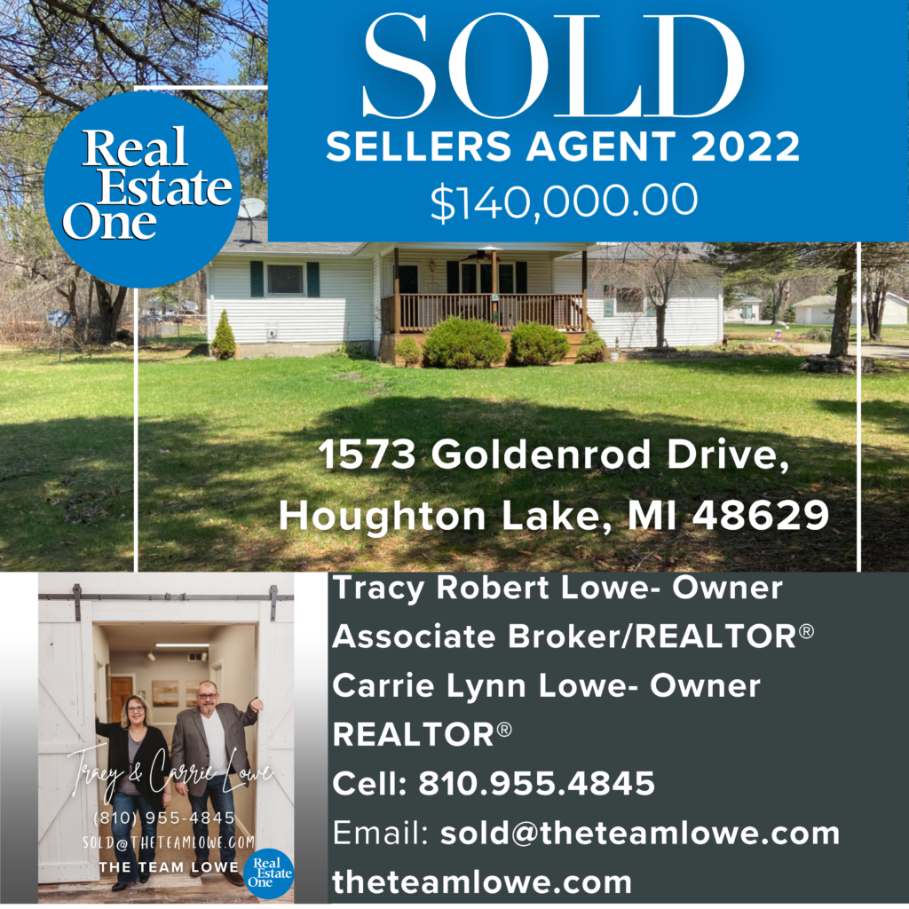 Sold listing 1573 Goldenrod Drive, Houghton Lake, MI 48629